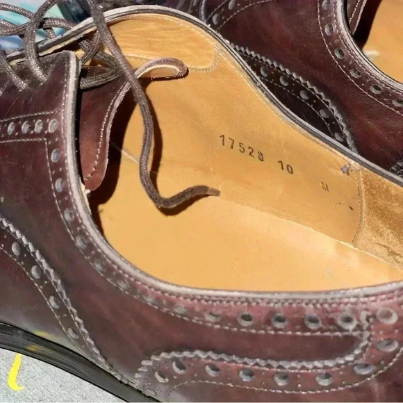 Magnanni Men’s Cognac Leather Lace Up Cap Toe Oxfords Size 10​ - Picture 6 of 8